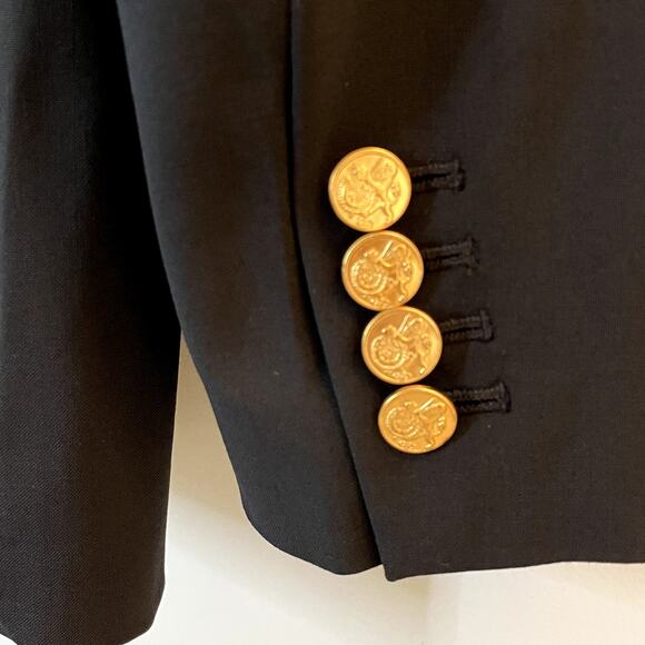 J.Crew Vivienne Blazer Italian Bi Stretch Merino Wool Blend Office CC421 Black 6 - Picture 10 of 16